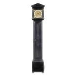 An interesting ebonised 17th century-style architectural longcase timepiece of ten day duration t...