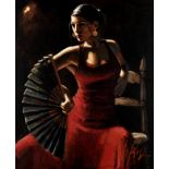 Fabian Perez (Argentinian, born 1967) 'Celina con albanico'