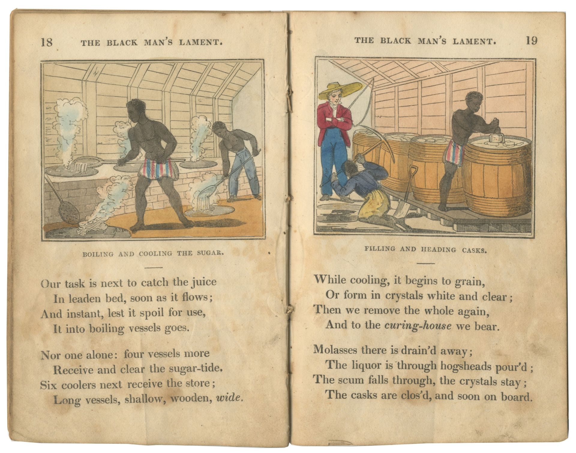SLAVERY [OPIE (AMELIA) The Black Man's Lament, or How to Make Sugar], FIRST EDITION, [Harvey and ...