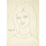 Francis Newton Souza (India, 1924-2002) Sketch of a Woman