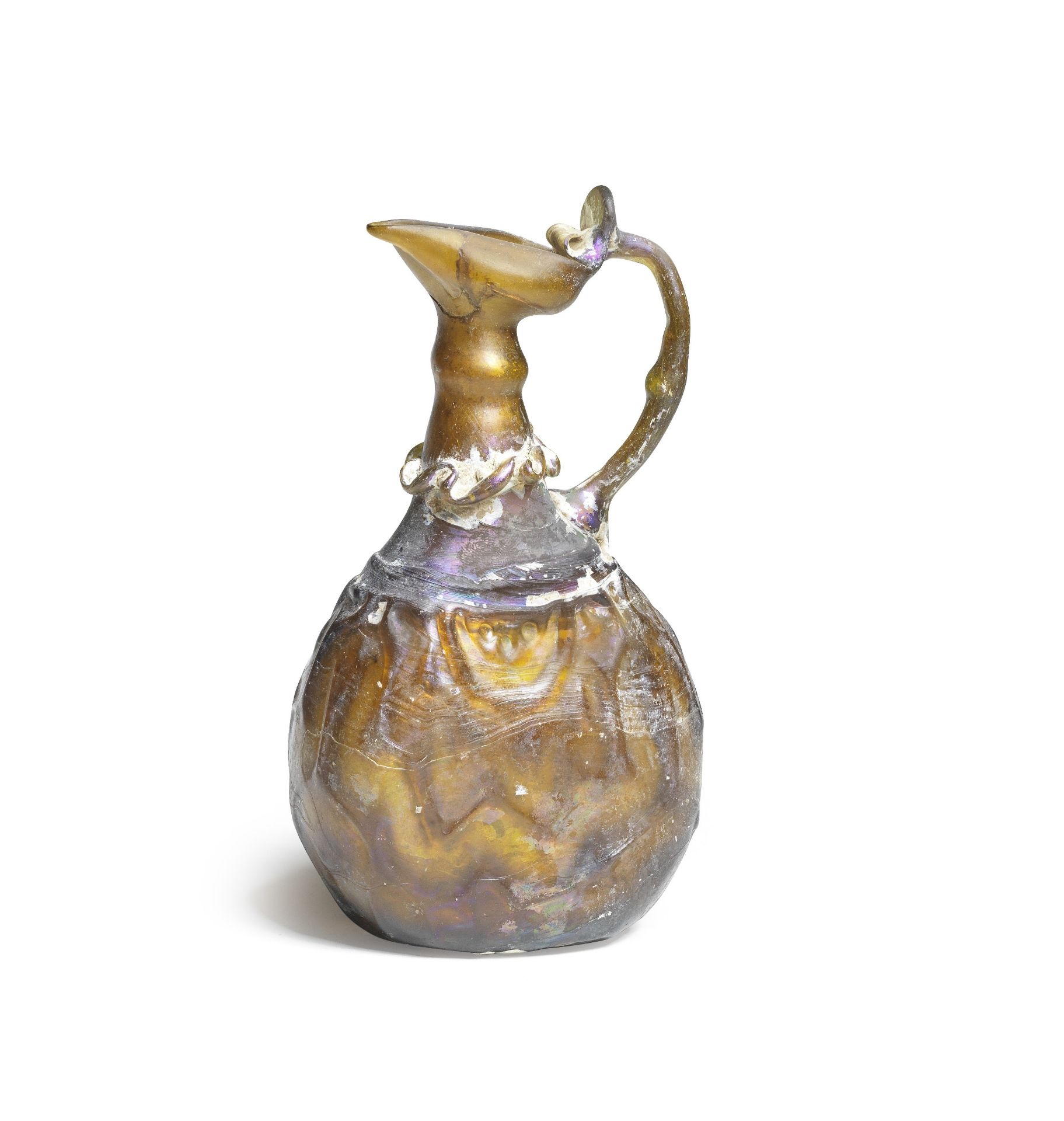 An amber glass jug Persia, 10th/ 11th Century