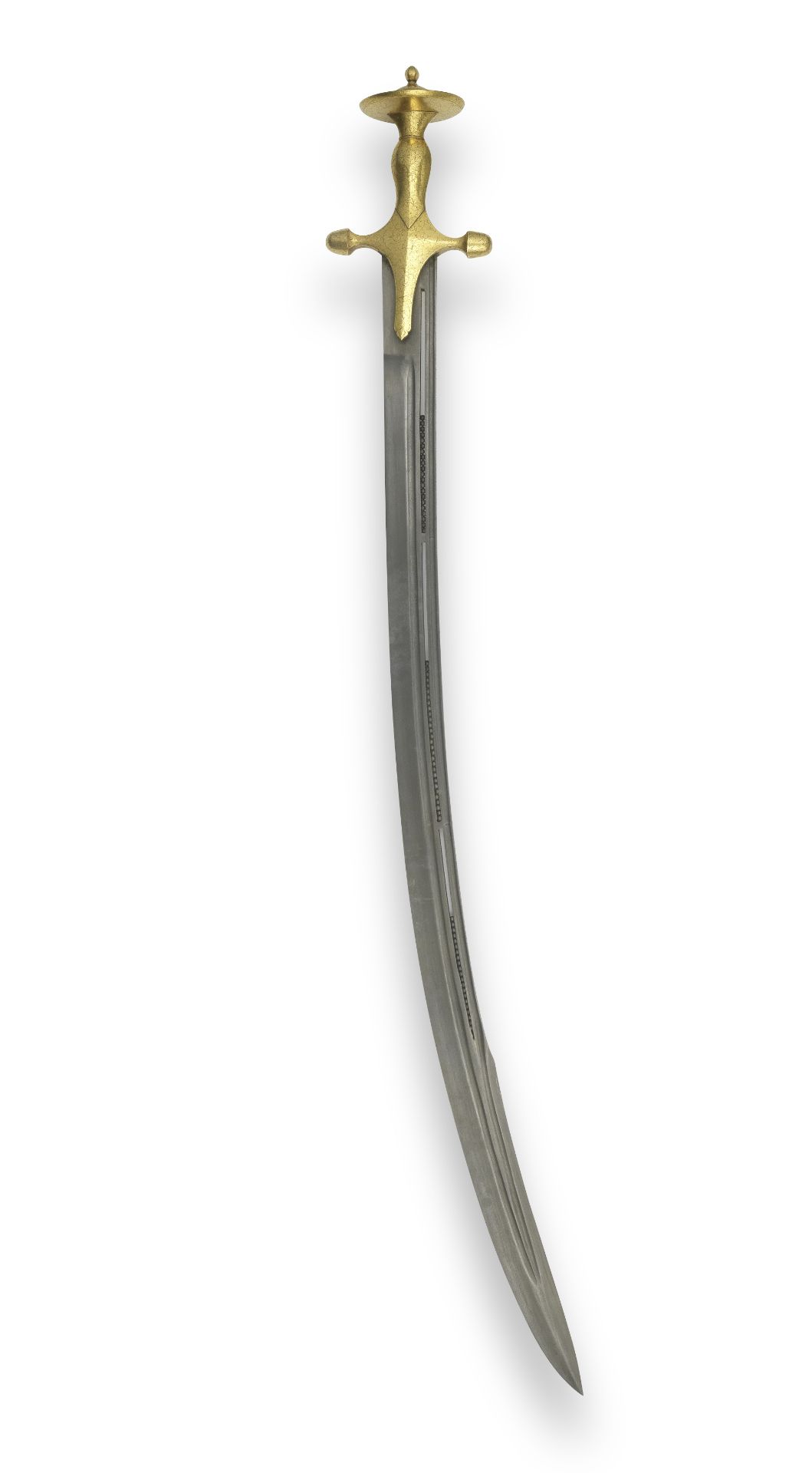 A gold koftgari steel sword (tulwar) North India, 19th Century