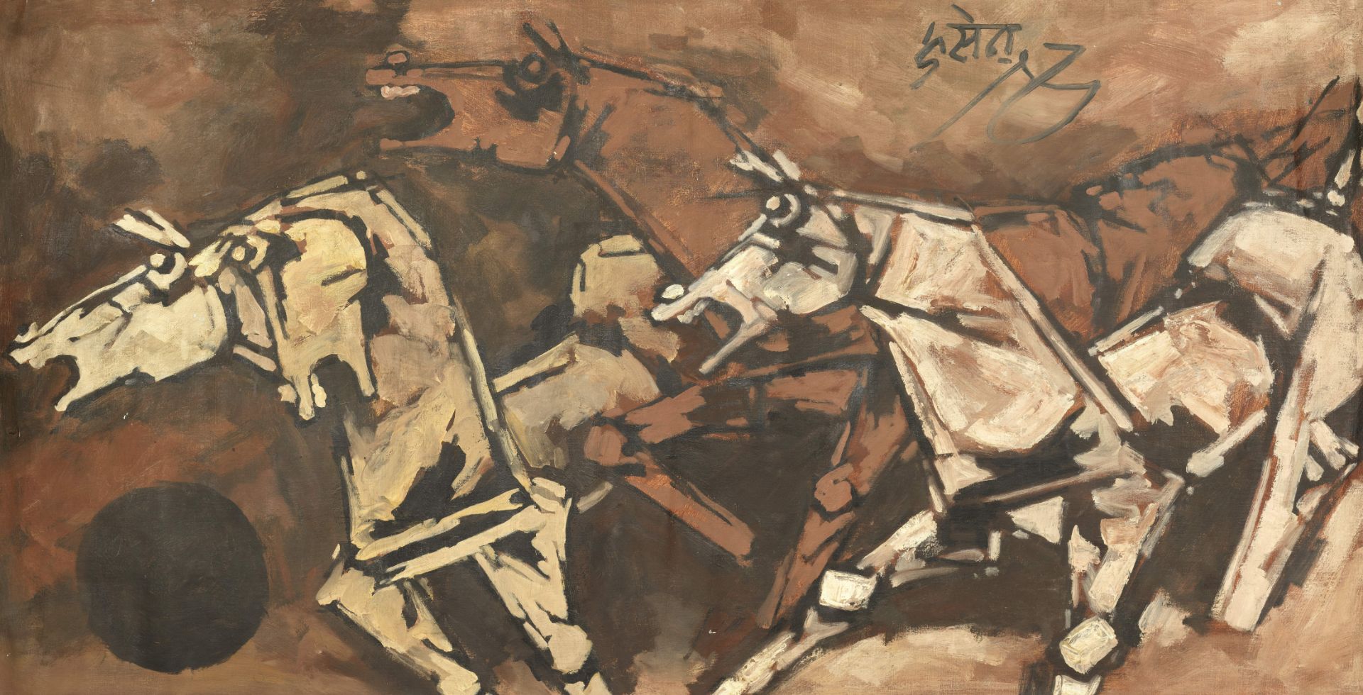 Maqbool Fida Husain (Indian, 1913-2011) Horses