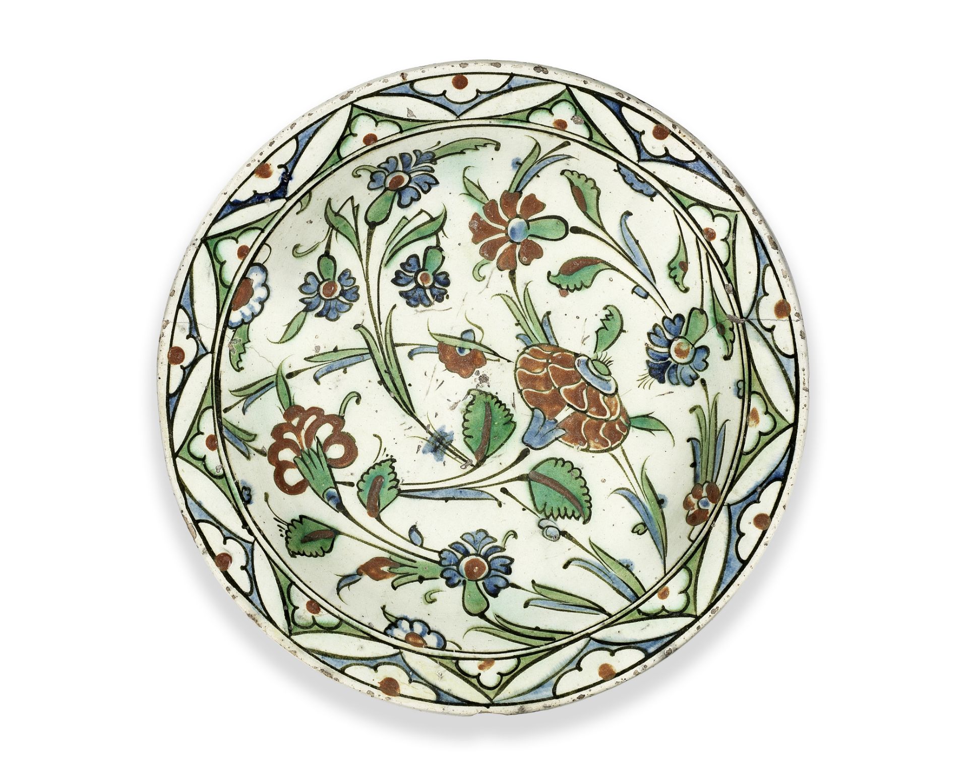 A large Iznik pottery dish Turkey, late 16th Century