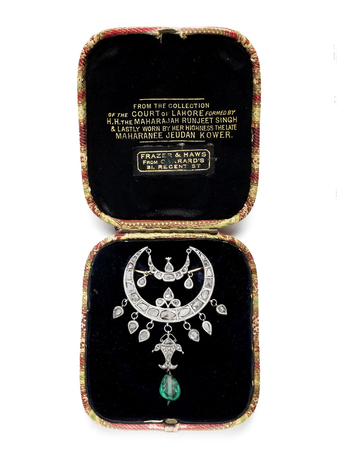 A diamond-set forehead pendant (chand-tikka) from the collection of Maharani Jindan Kaur (1817-63...