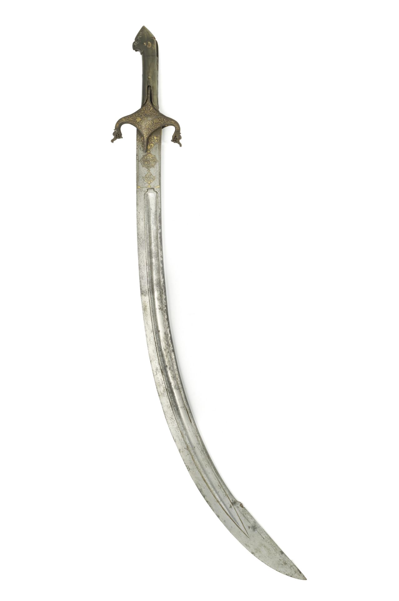 An Afsharid gold-damascened steel sword (shamshir) Persia, 18th Century