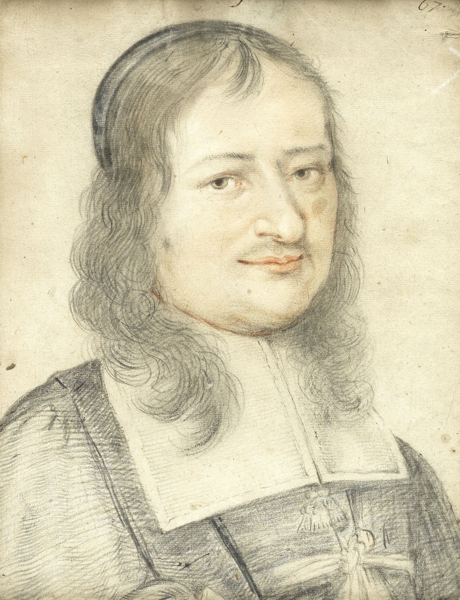 French School, 17th Century Portrait of a gentleman, bust length