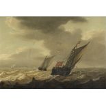 Dutch School, 18th Century Shipping on a stormy sea