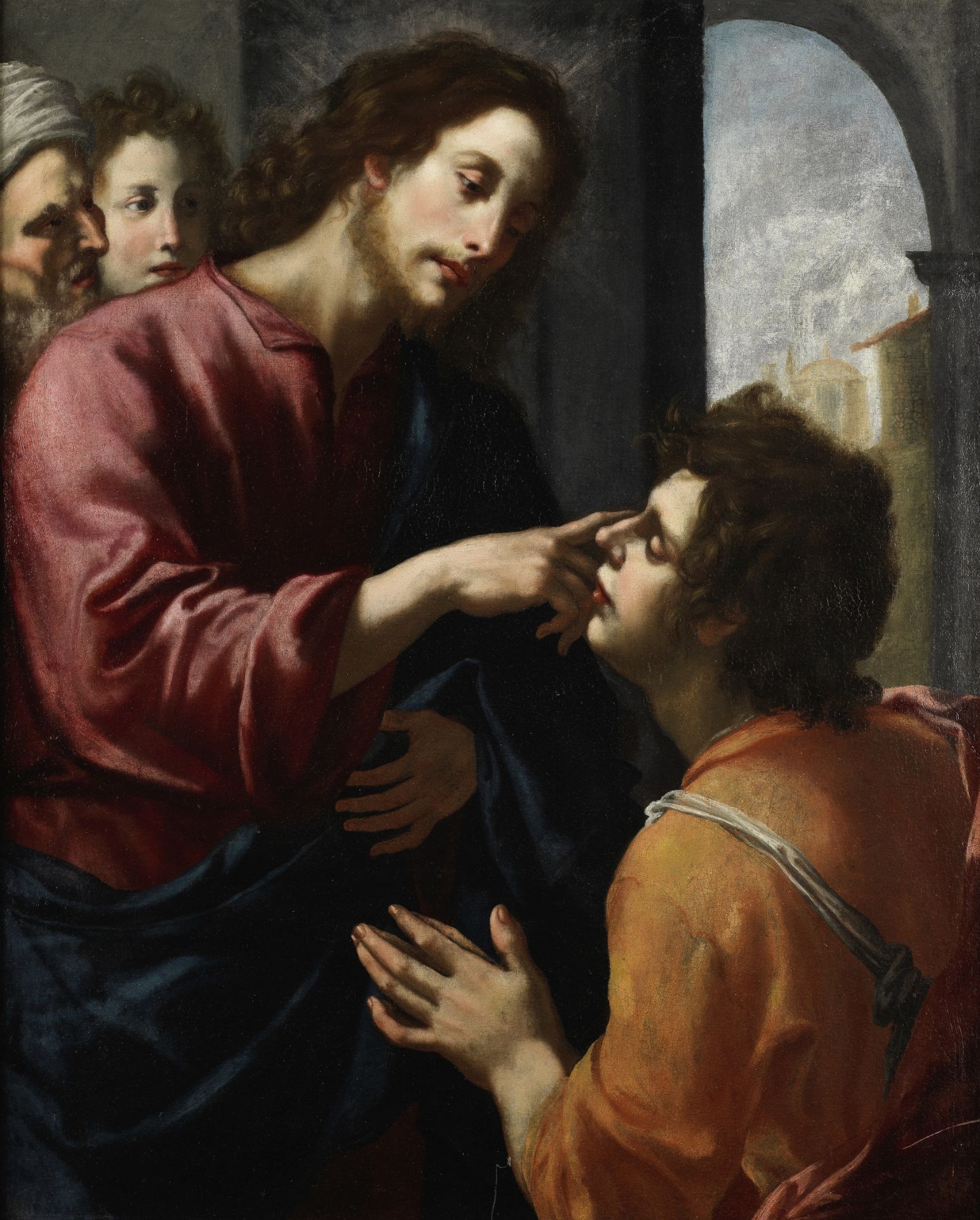 Attributed to Jacopo Vignali (Prato Vecchio 1592-1664 Florence) Christ healing the Blind