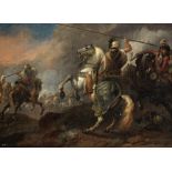 Jan Wyck (Haarlem circa 1652-1700 Mortlake) A Saracen on horseback before a cavalry skirmish; and...