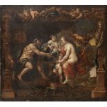 Manner of Sir Peter Paul Rubens, 18th Century Thetis receiving the arms of Achilles from Vulcan ...