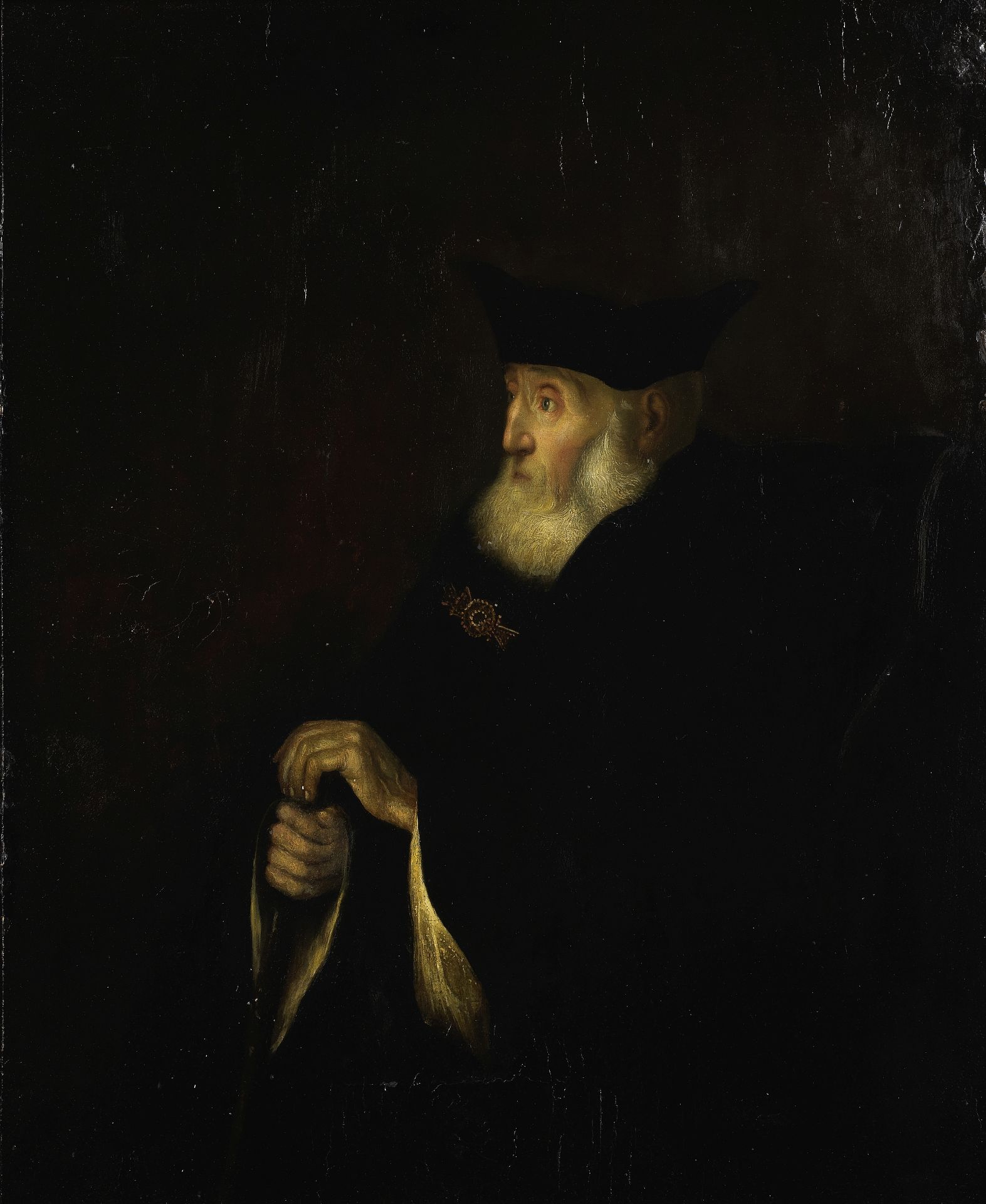 After Salomon Koninck, 18th Century A seated rabbi