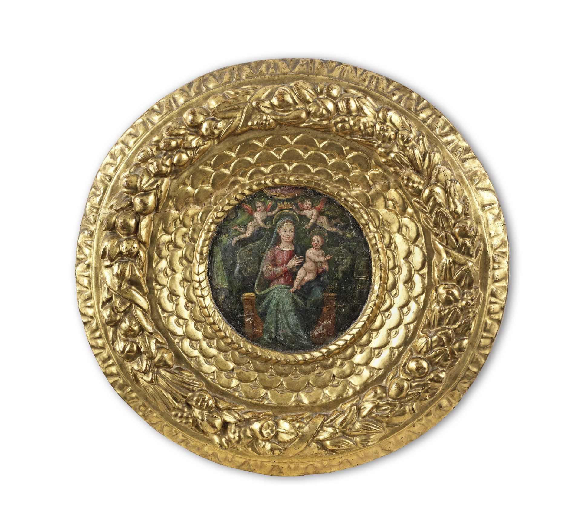 Italian School, 16th Century The Madonna and Child enthroned 40.2cm. (15 3/4in.) diameter