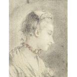 French School, 18th Century Study of a lady