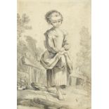 Jean Baptiste Huet (Paris 1745-1811) A girl in a landscape