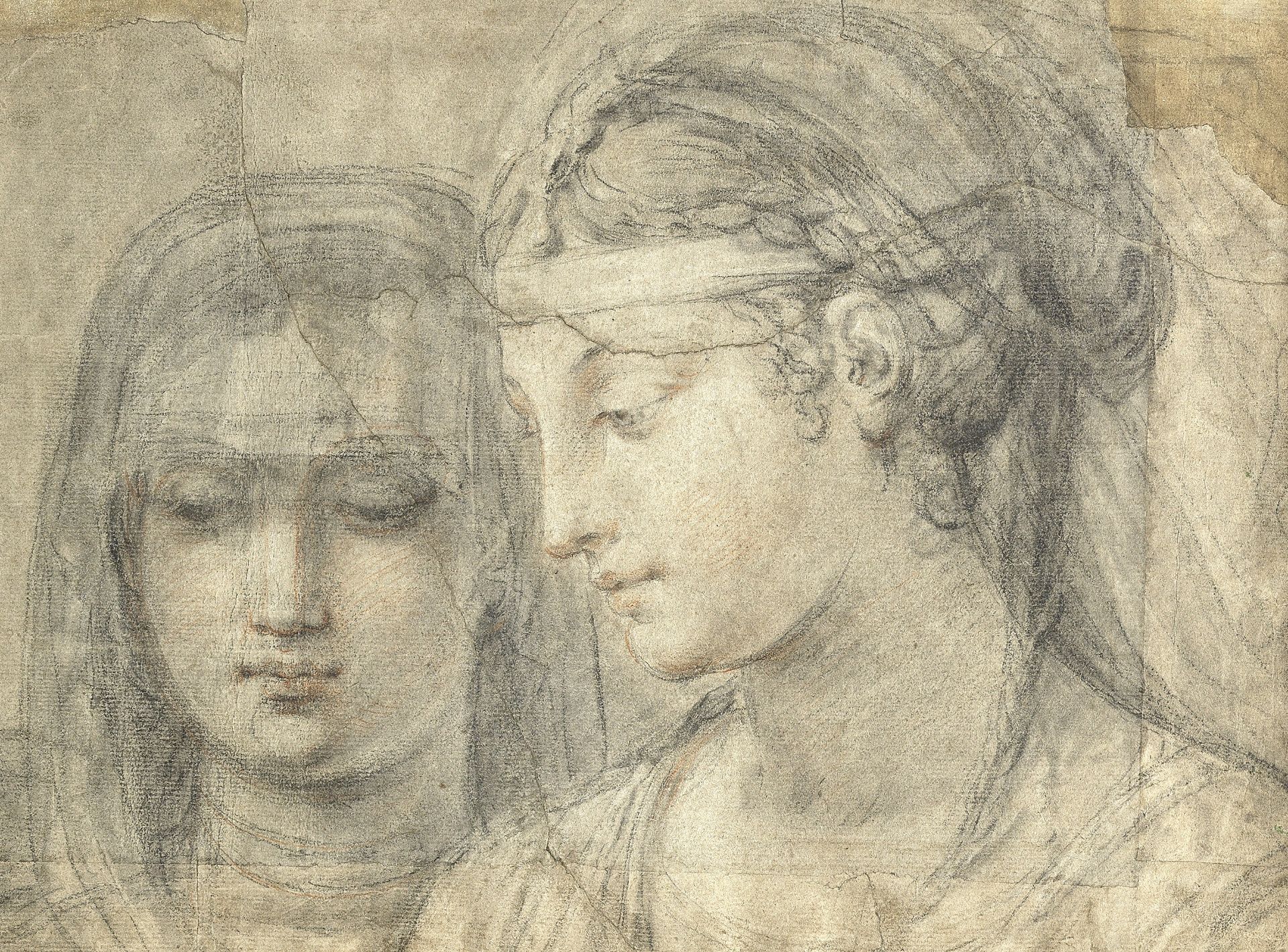 Attributed to Antoine-Francois Callet (Paris 1741-1823) A study for a classical subject: two...