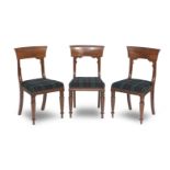 A set of twelve late Regency mahogany dining chairs (16)