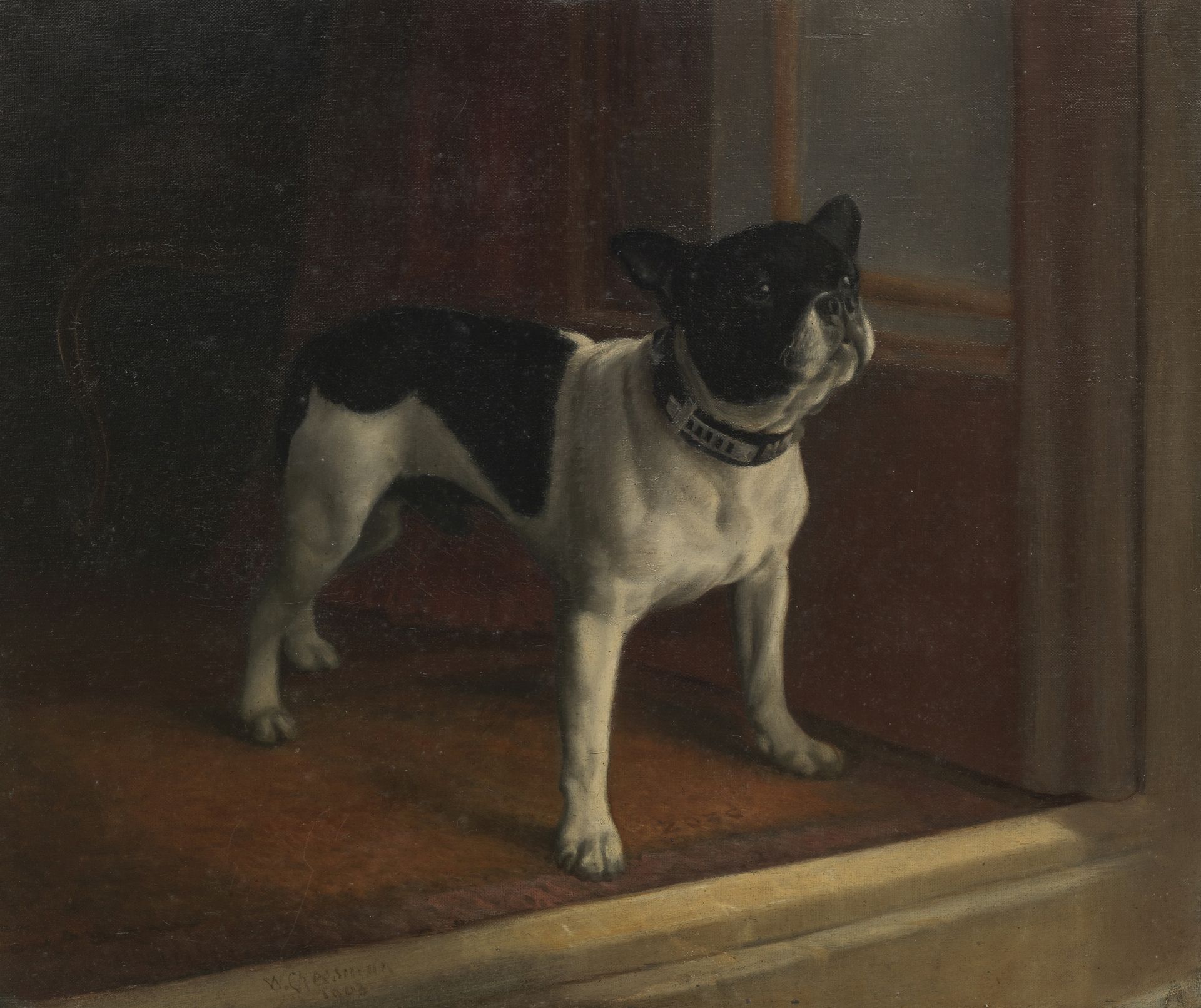 W. Cheesman (British, early 20th Century) A French bulldog, Millicent (The Duchess of Sutherland'...