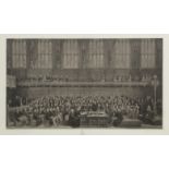 A collection of prints depicting dignataries and politicians including 'The House of Lords, 1897'...