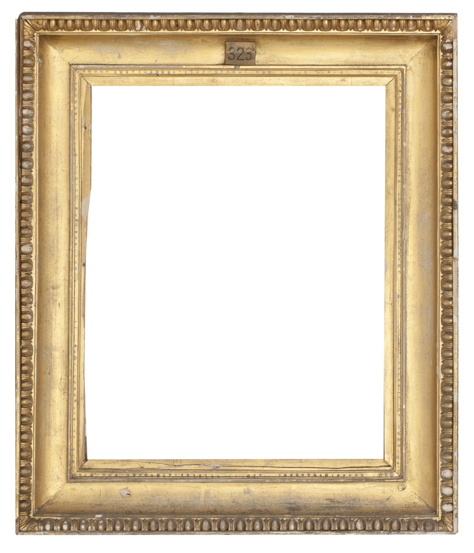 A group of five first half 19th century carved giltwood and gesso frames (5)