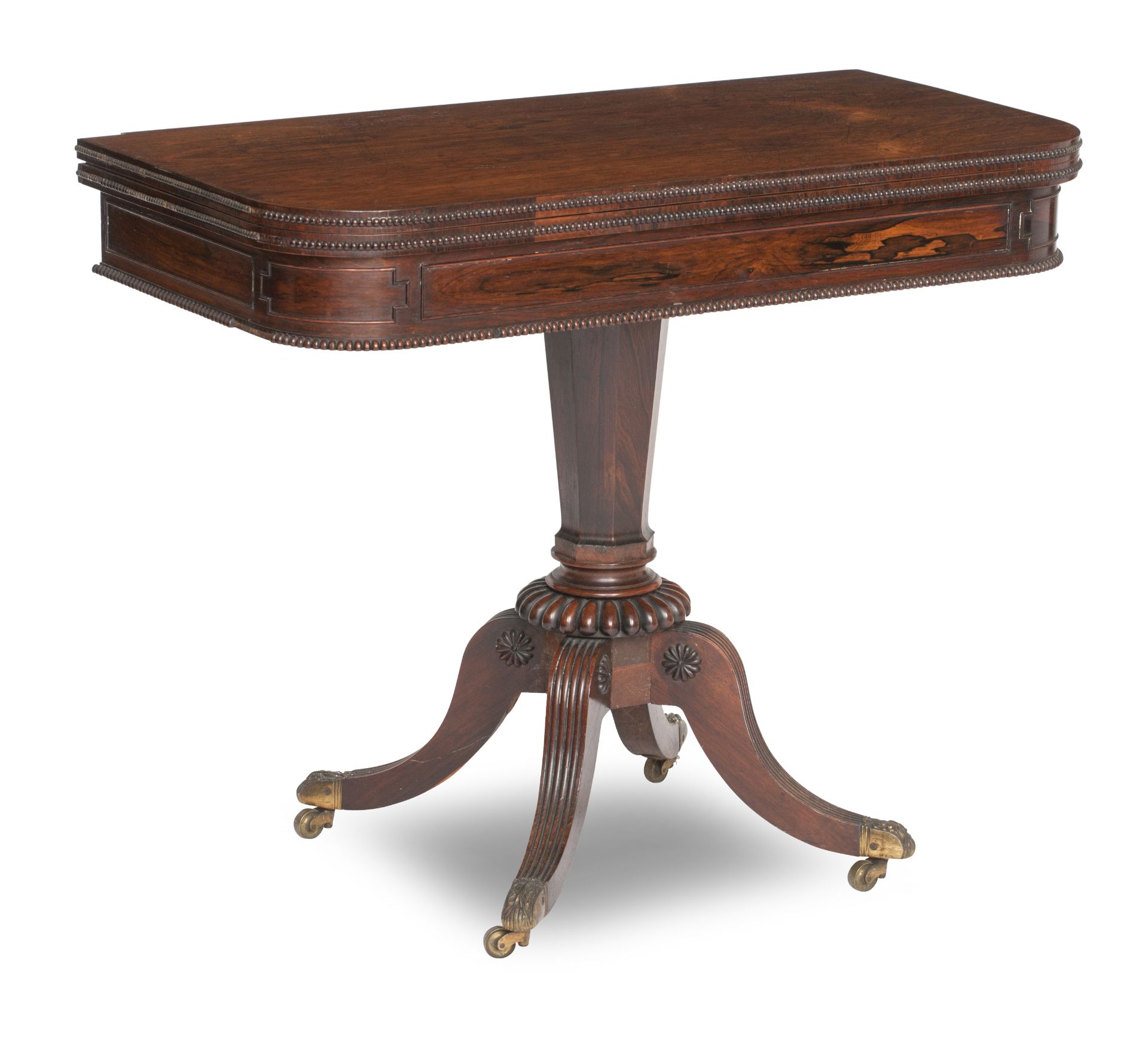 A Regency rosewood card table