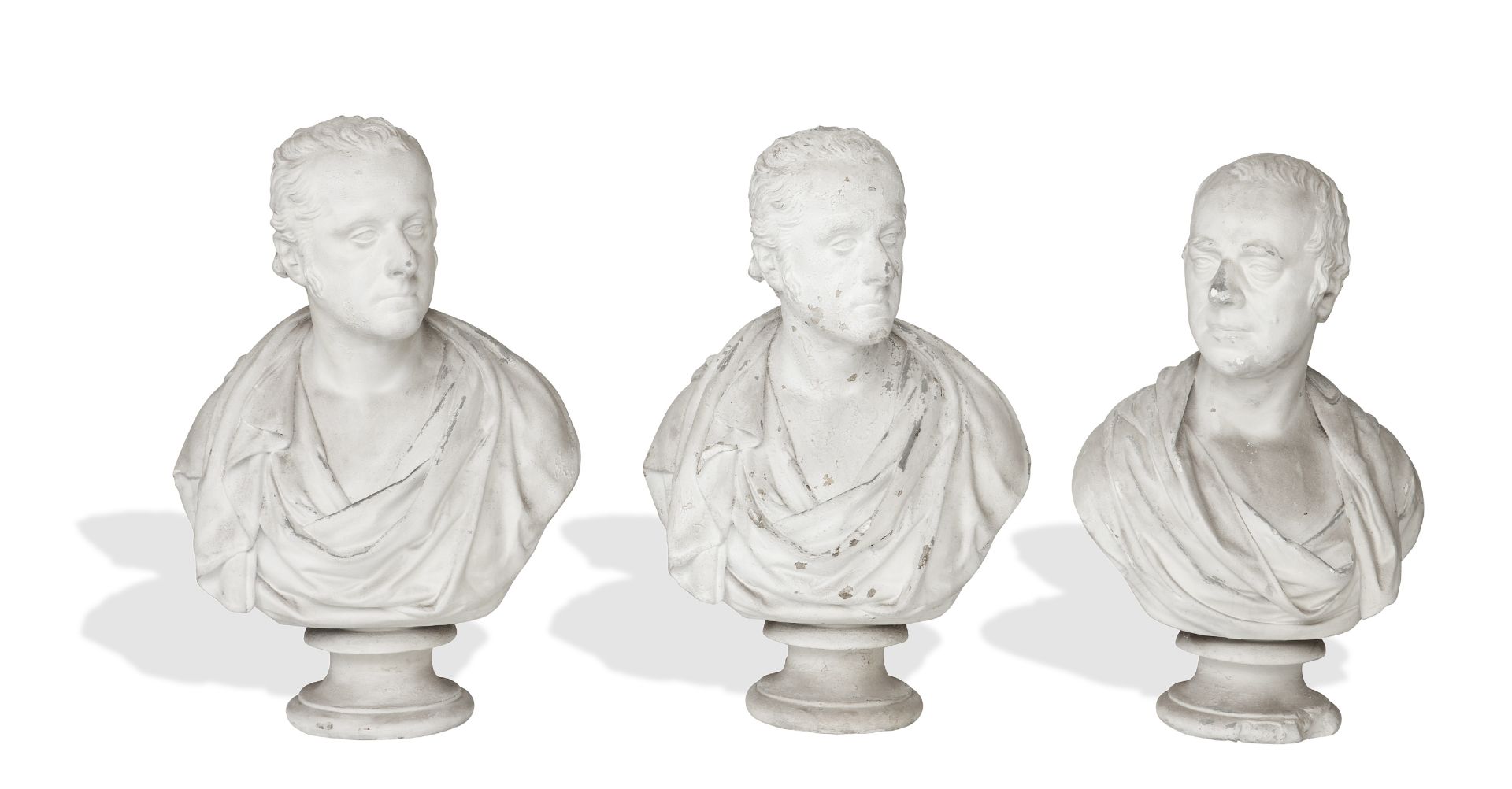 A collection of six Victorian plaster busts (12)