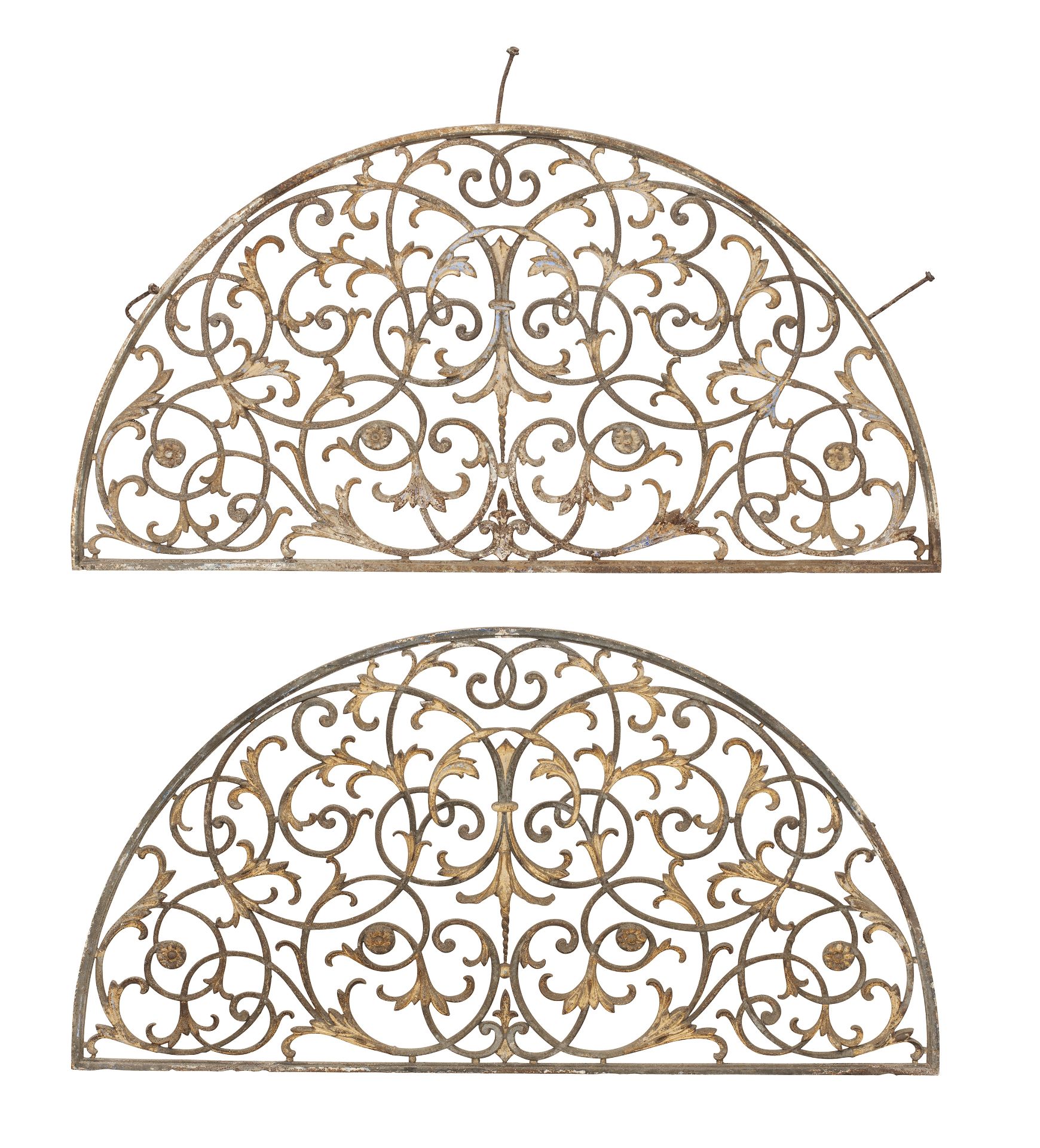 A pair of 19th century cast iron overdoors (2)
