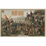 A 19th century coloured lithograph Gathering of the Clans, 1886