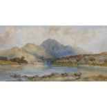 Scottish School (Early 19th Century) Fisherman on a loch