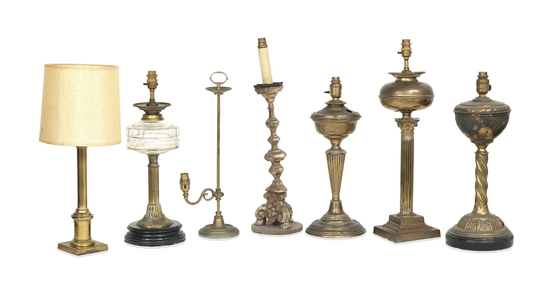 A collection of table lamps (7)