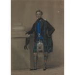 Attributed to Sir George Hayter (British, 1792-1871) A full length portrait of a gentleman in hig...