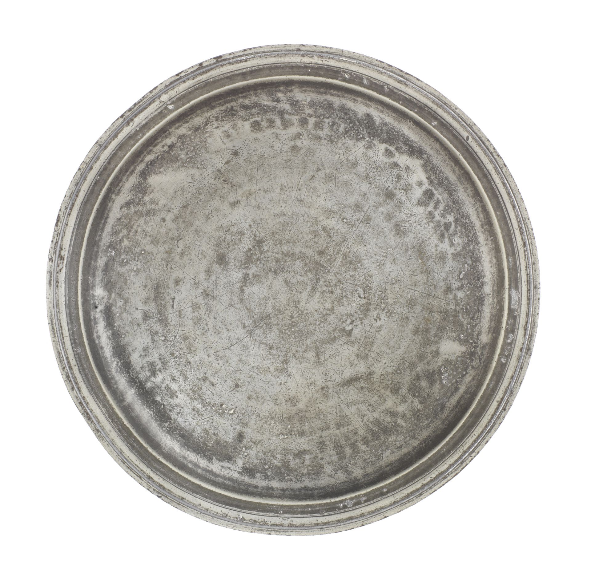 A Charles II pewter narrow rim plate, circa 1680