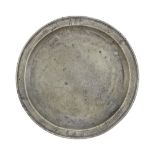 A William & Mary pewter narrow rim plate, Bristol, circa 1690