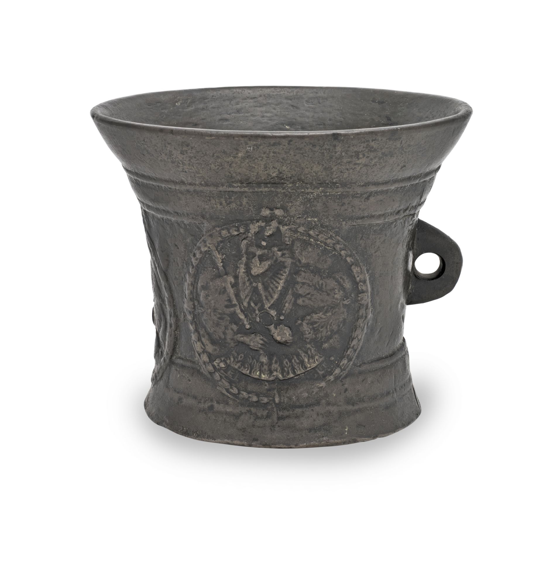 A rare Elizabeth I leaded bronze mortar, late 16th century, by an unidentified foundry, possibly ...