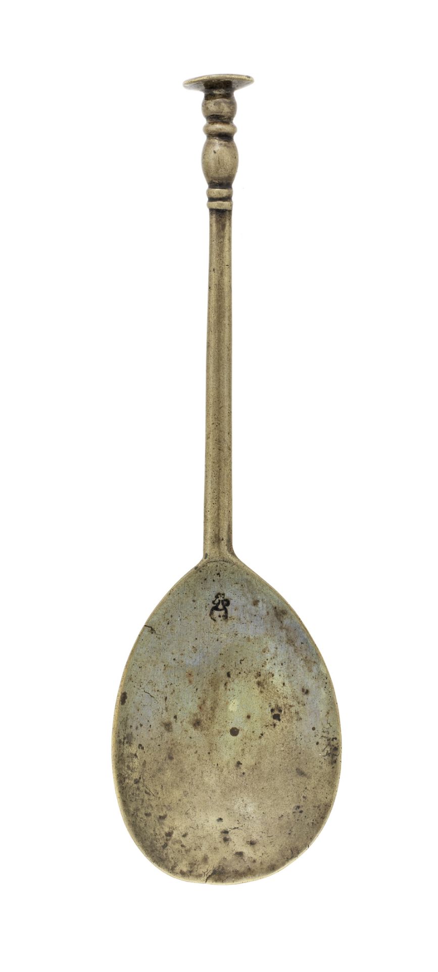 A laten variant ovoid-shaped seal knop spoon, probably London, circa 1600