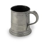 A George IV pewter Imperial pint mug, Wigan, circa 1830