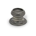 A good William & Mary pewter capstan salt, circa 1690