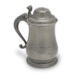 A George III pewter OEWS quart tankard, Bristol, circa 1770