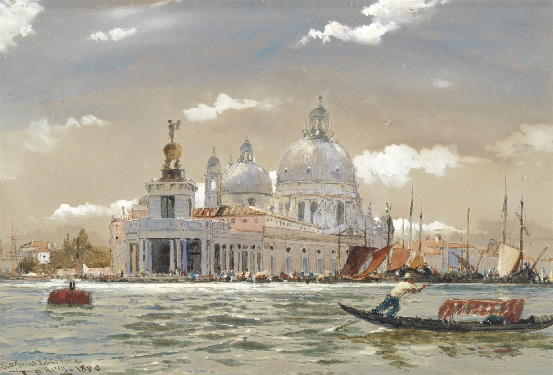 Thomas Bush Hardy (British, 1842-1897) 'Santa Maria della Salute, Venice'