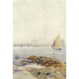 Henry Scott Tuke, RA, RWS (British, 1858-1929) Falmouth Harbour from St. Just-in-Roseland