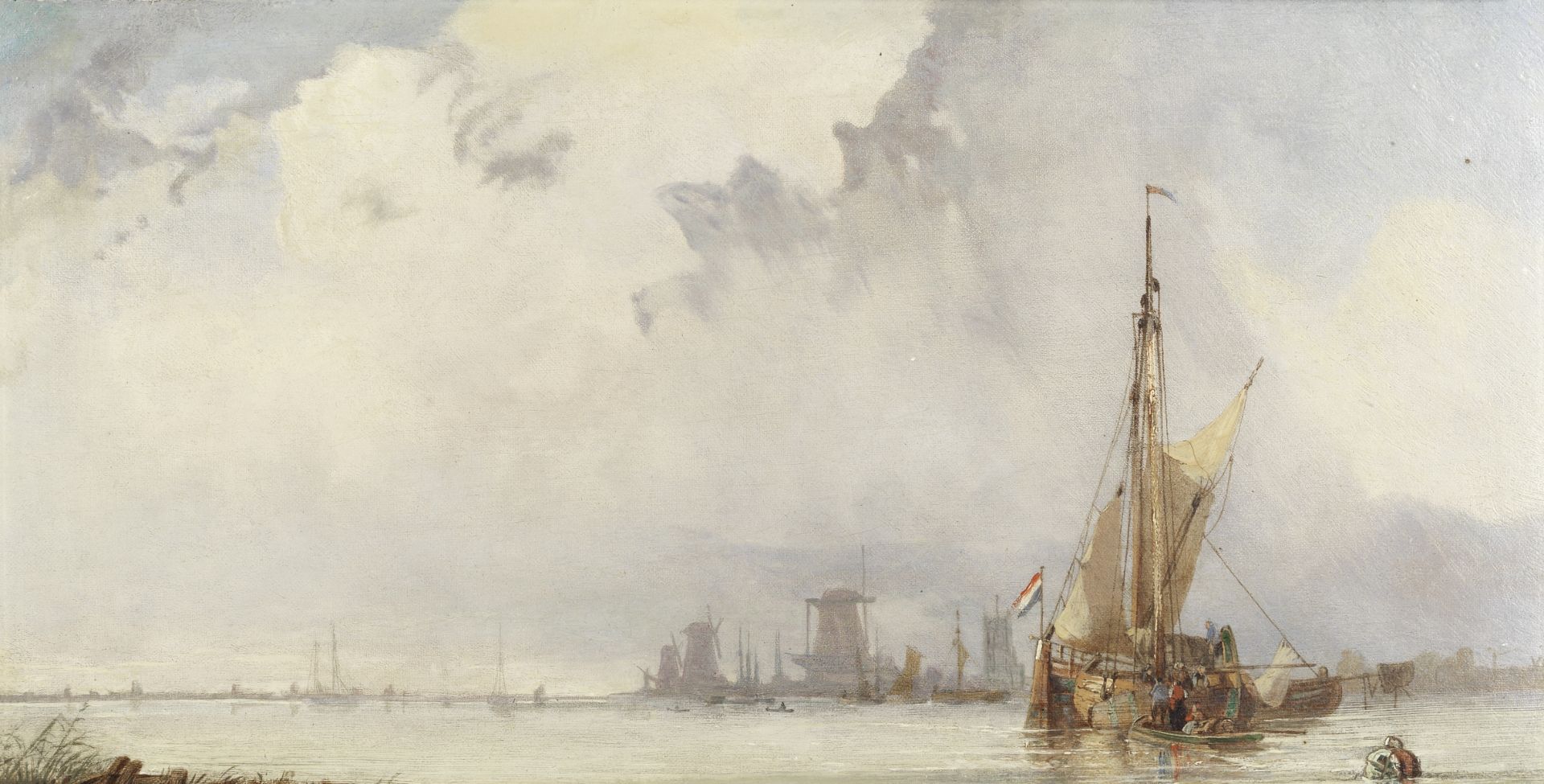 Follower of Edward William Cooke, RA (British, 1811-1880) A Dutch estuary