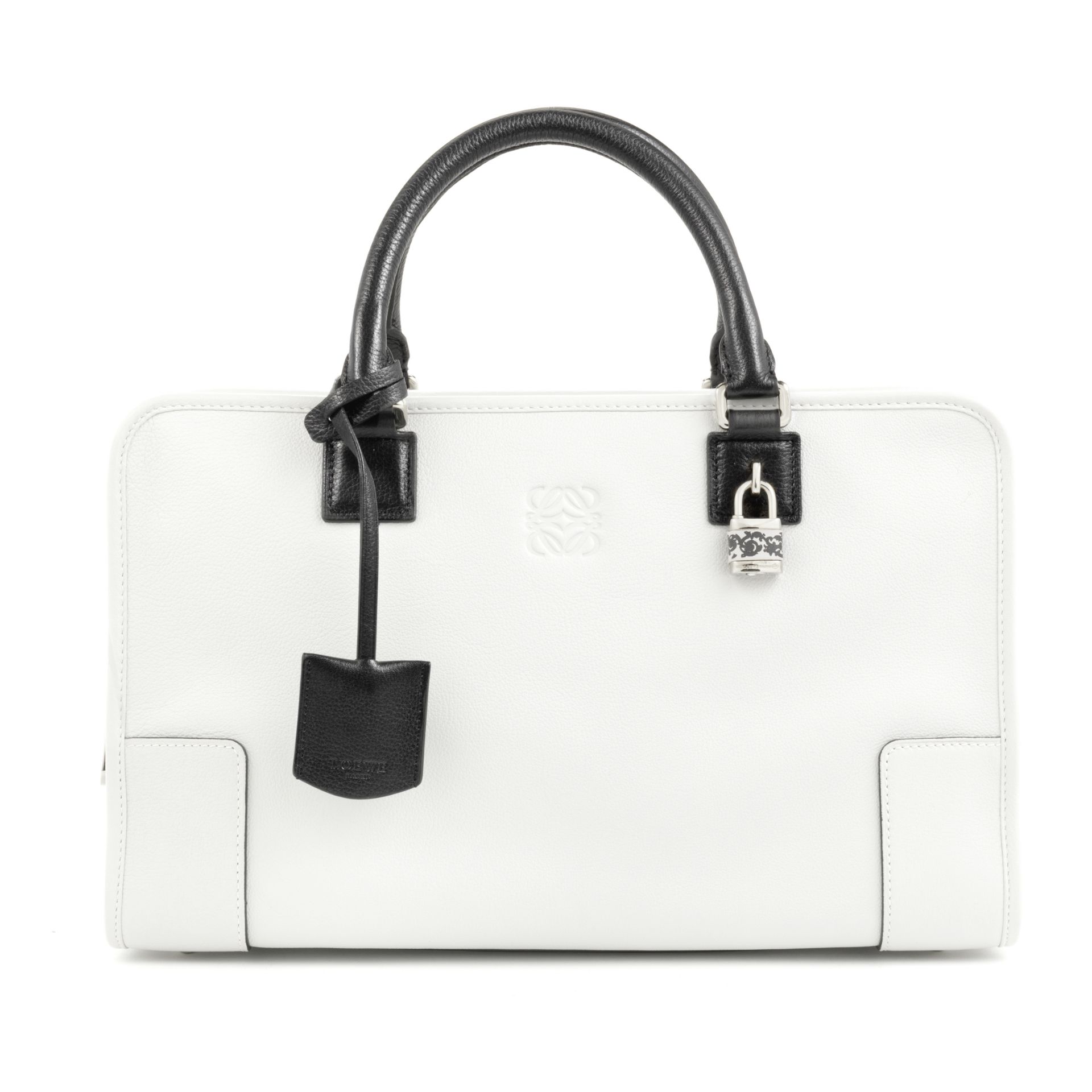 White 'Barroco' Amazona Bag, Loewe, Limited edition 2012, (Includes keys, cloche, padlock and dus...