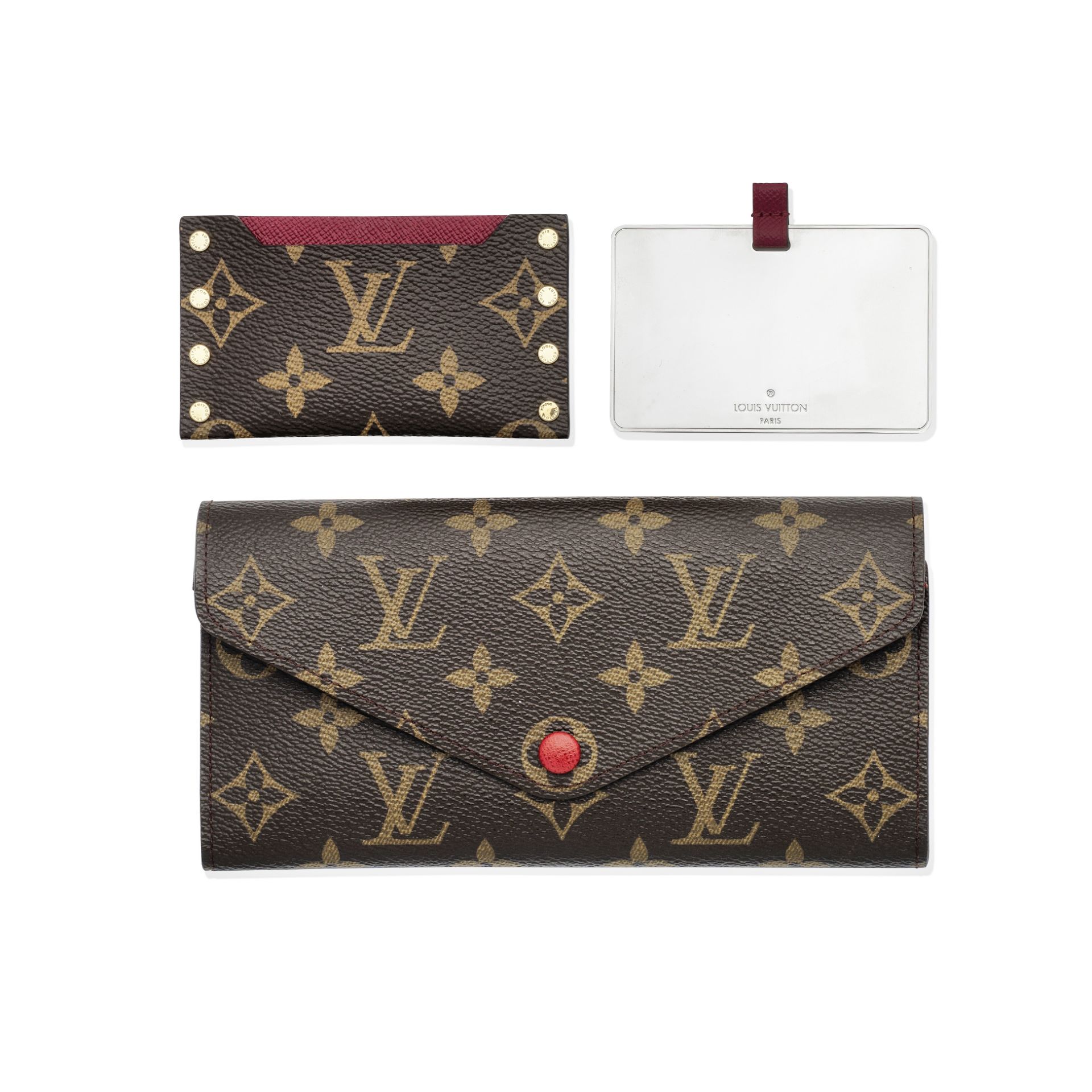 Josephine Monogram Canvas Wallet and Mirror Case, Louis Vuitton, c. 2012 and 2016, ...