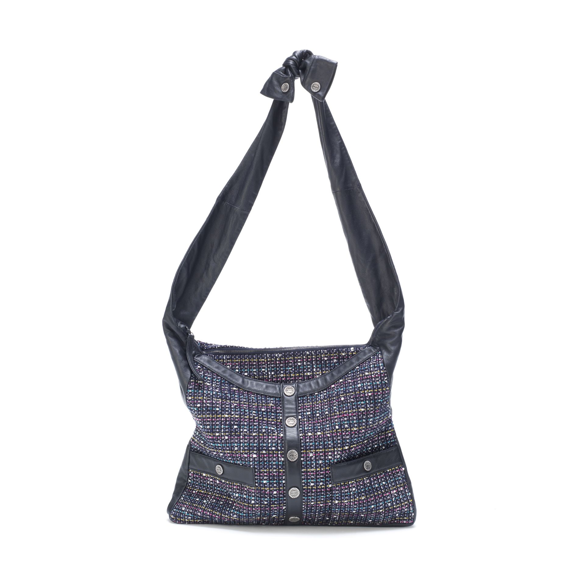 Navy Blue Tweed Large Girl Bag, Chanel, Spring 2015, (Includes serial sticker and authenticity c...