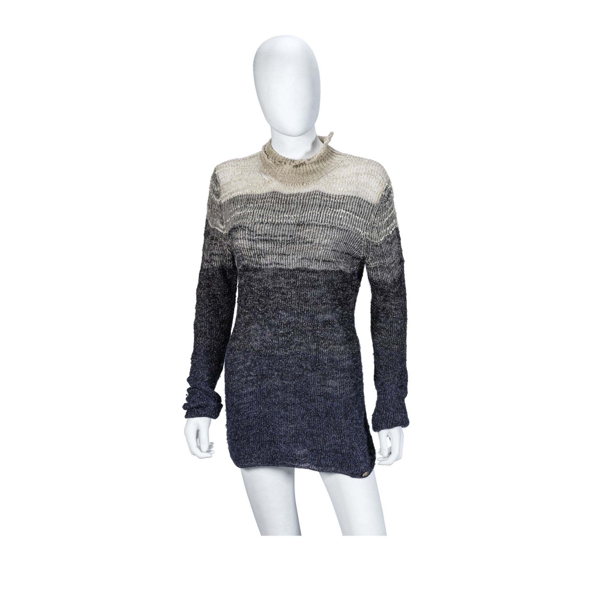 Beige and Blue Ombre Alpaca Wool Jumper Dress, Chanel, c. 2012,