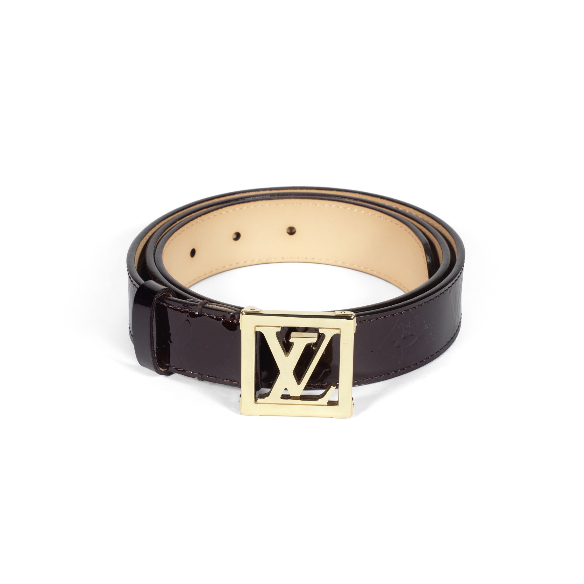 Monogram Amarante Vernis Belt, Louis Vuitton, c. 2011, (Includes dust bag and box)