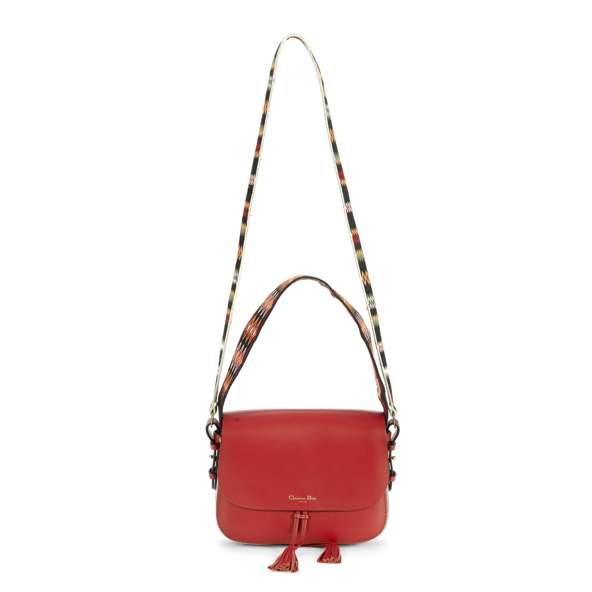 Red DiorOdeo Shoulder Bag, Christian Dior, c. 2018, (Includes authenticity card, dust bag and box)