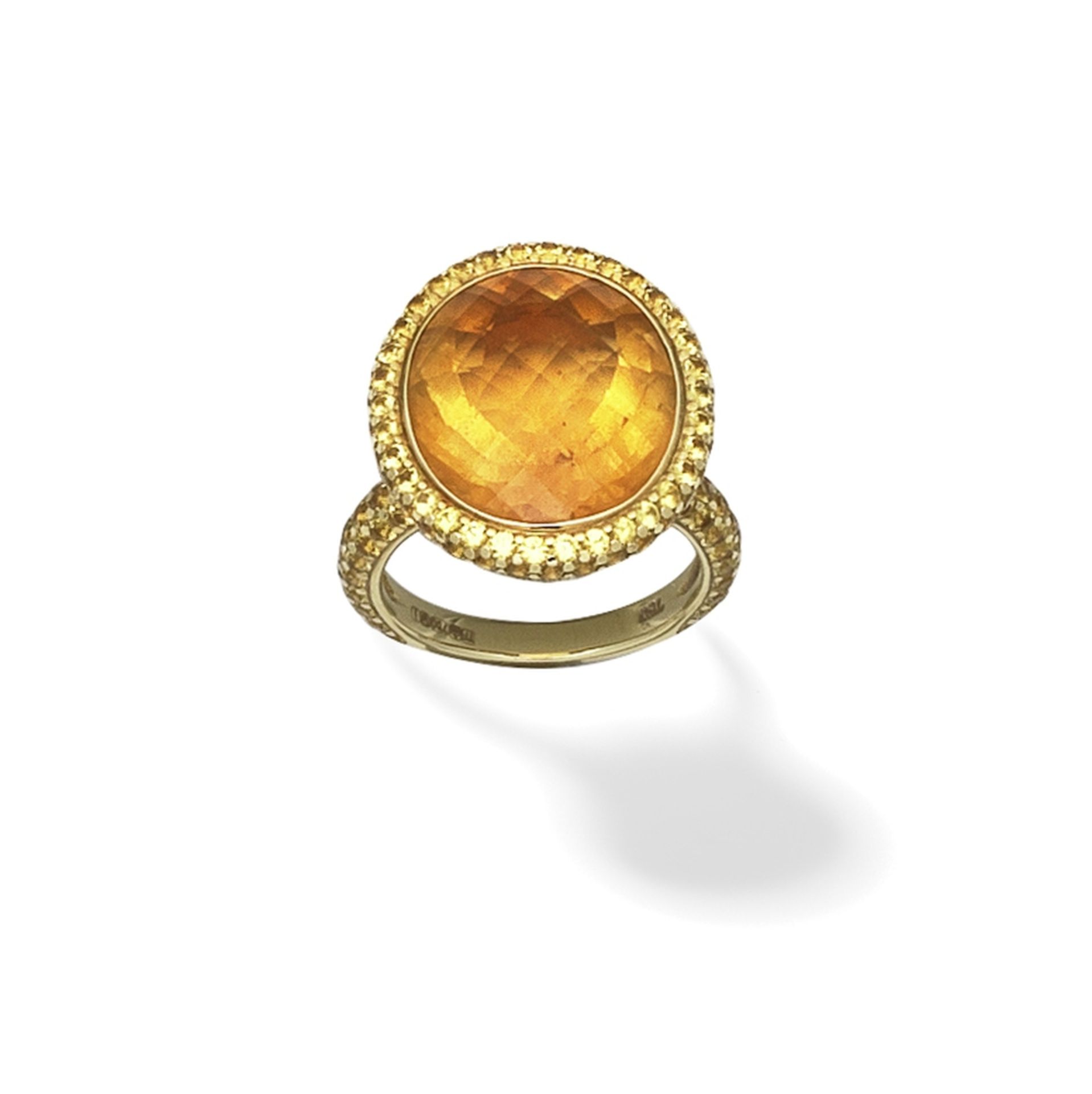 THEO FENNELL: CITRINE AND YELLOW SAPPHIRE CLUSTER RING