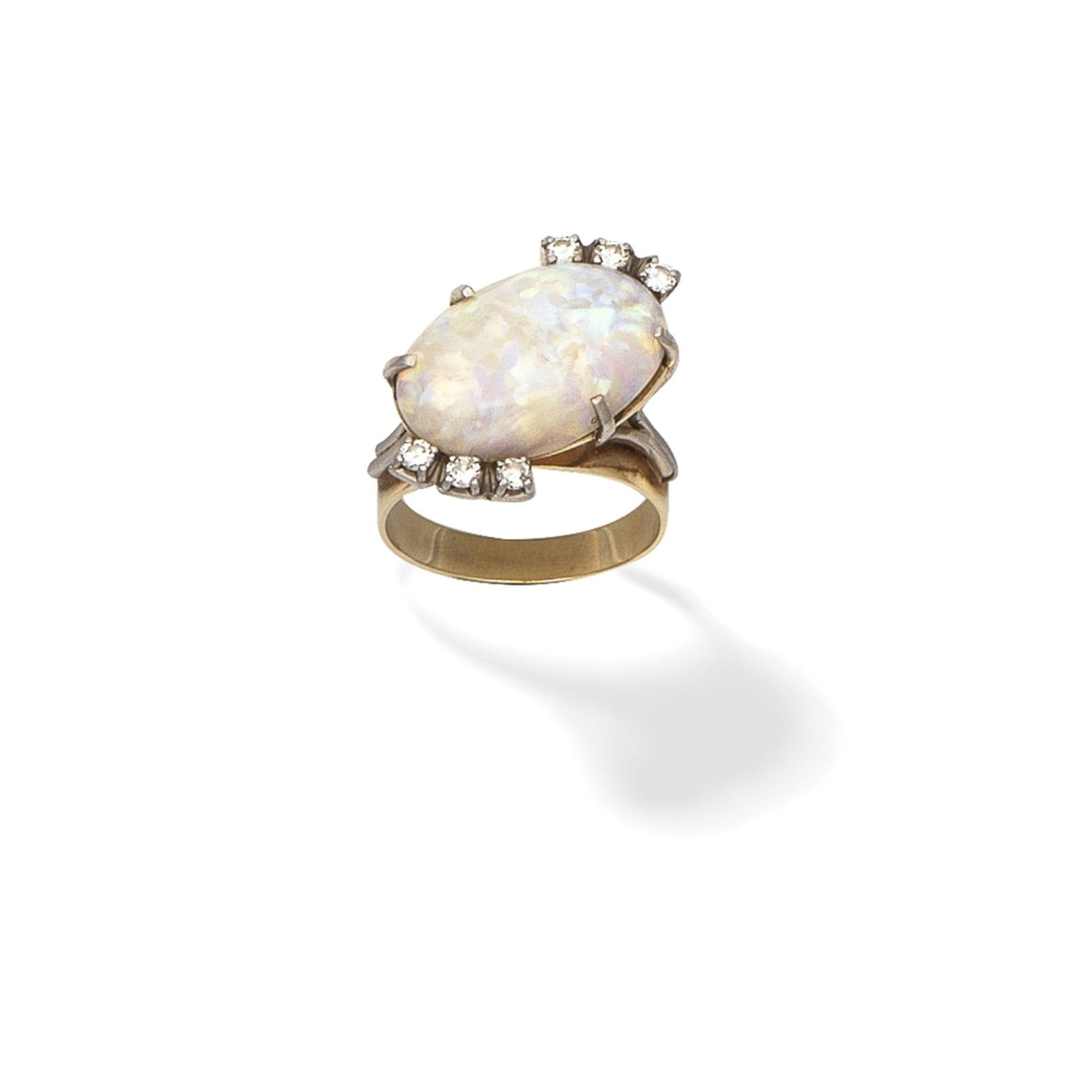 OPAL AND DIAMOND RING