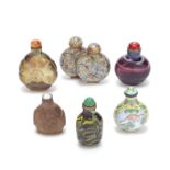 A GROUP OF SIX VARIOUS SNUFF BOTTLES 19th/20th century (13)